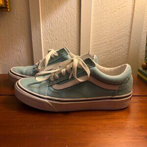 Vans Light Blue Low Top Old School Womens Size 7.5